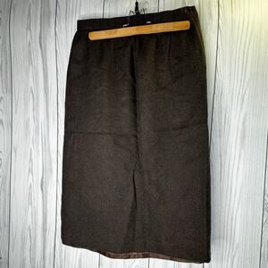 Vtg Boston Clipper Brown Pencil Skirt Size 10 Wool Japan Lined Pockets